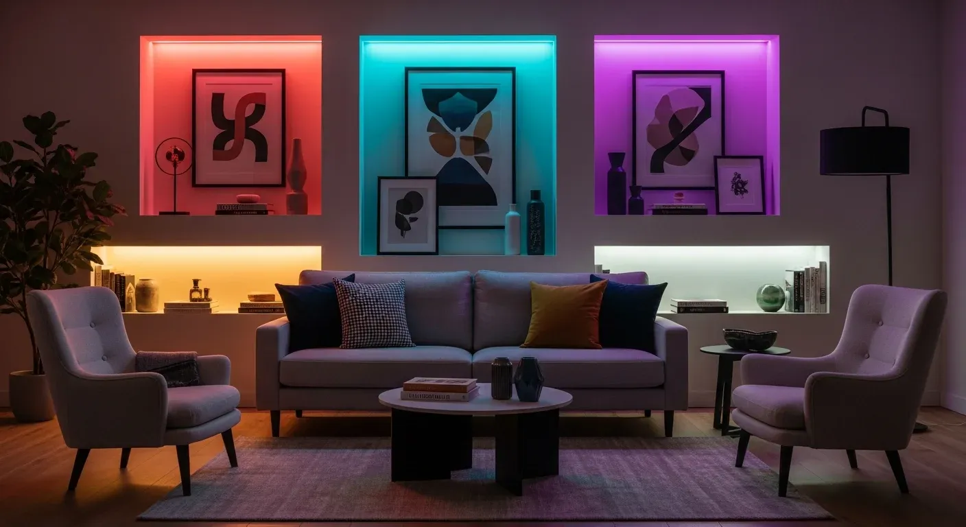 Creative ways to use led strip tape for accent lighting in your living room
